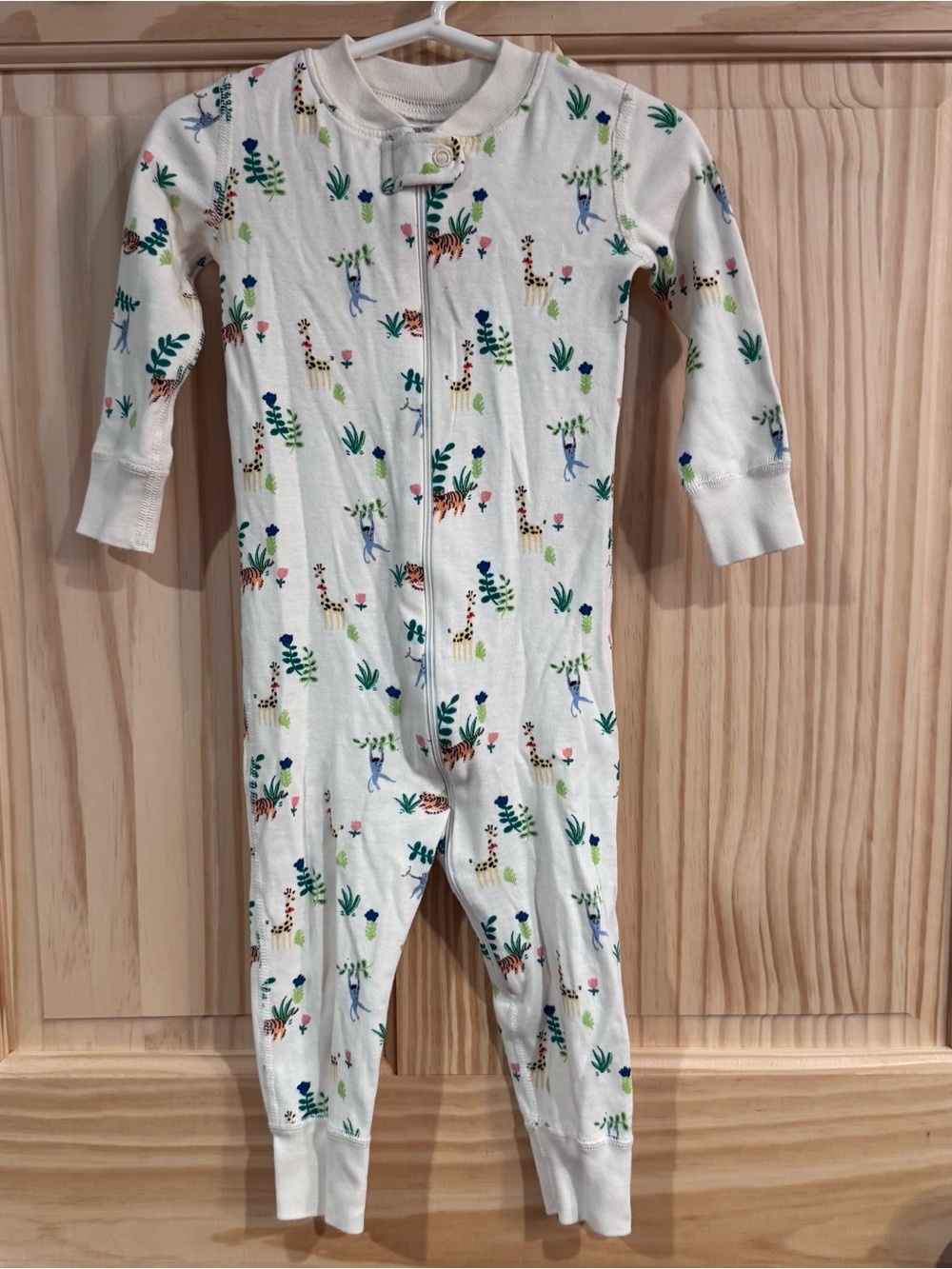 Hanna Andersson Vintage One-Piece Footie Pajama Floral Safari Animals 18-24